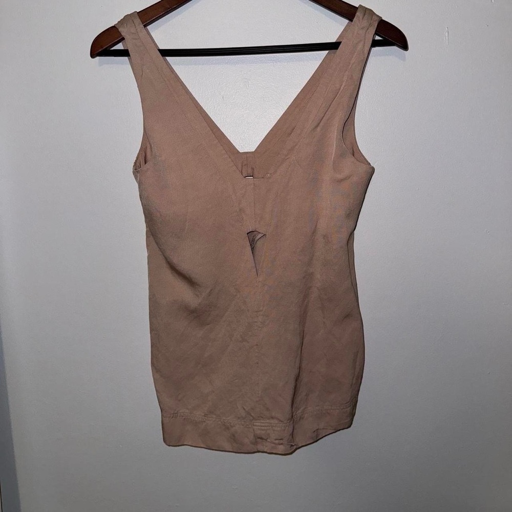 Reiss Beige V-Neck Tank Top